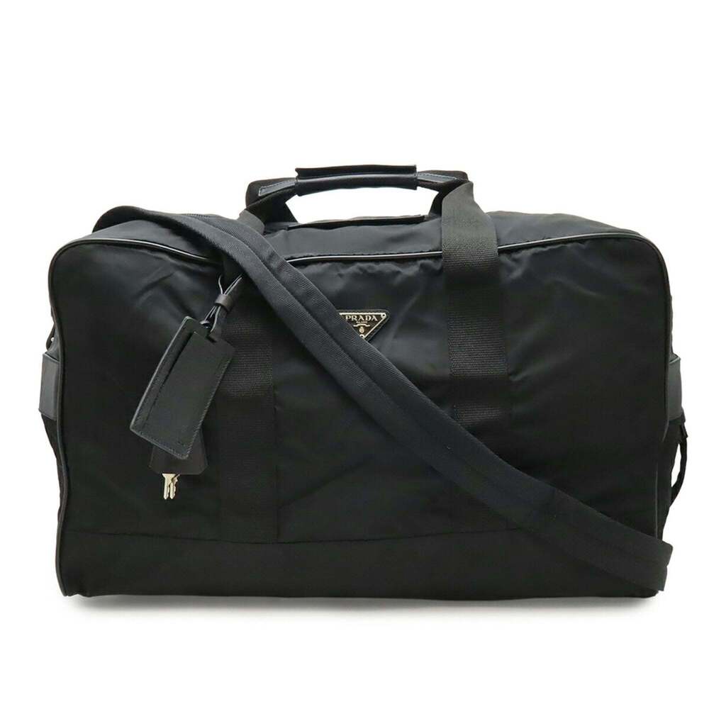 PRADA Black Leather Shoulder Bag